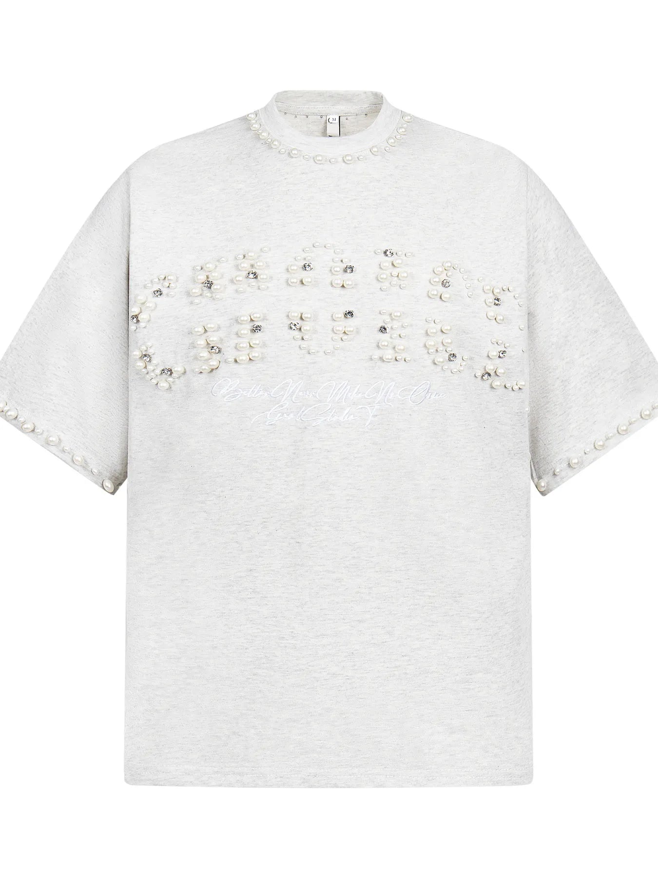 Men's Pearl Detail Round Neck T-Shirt