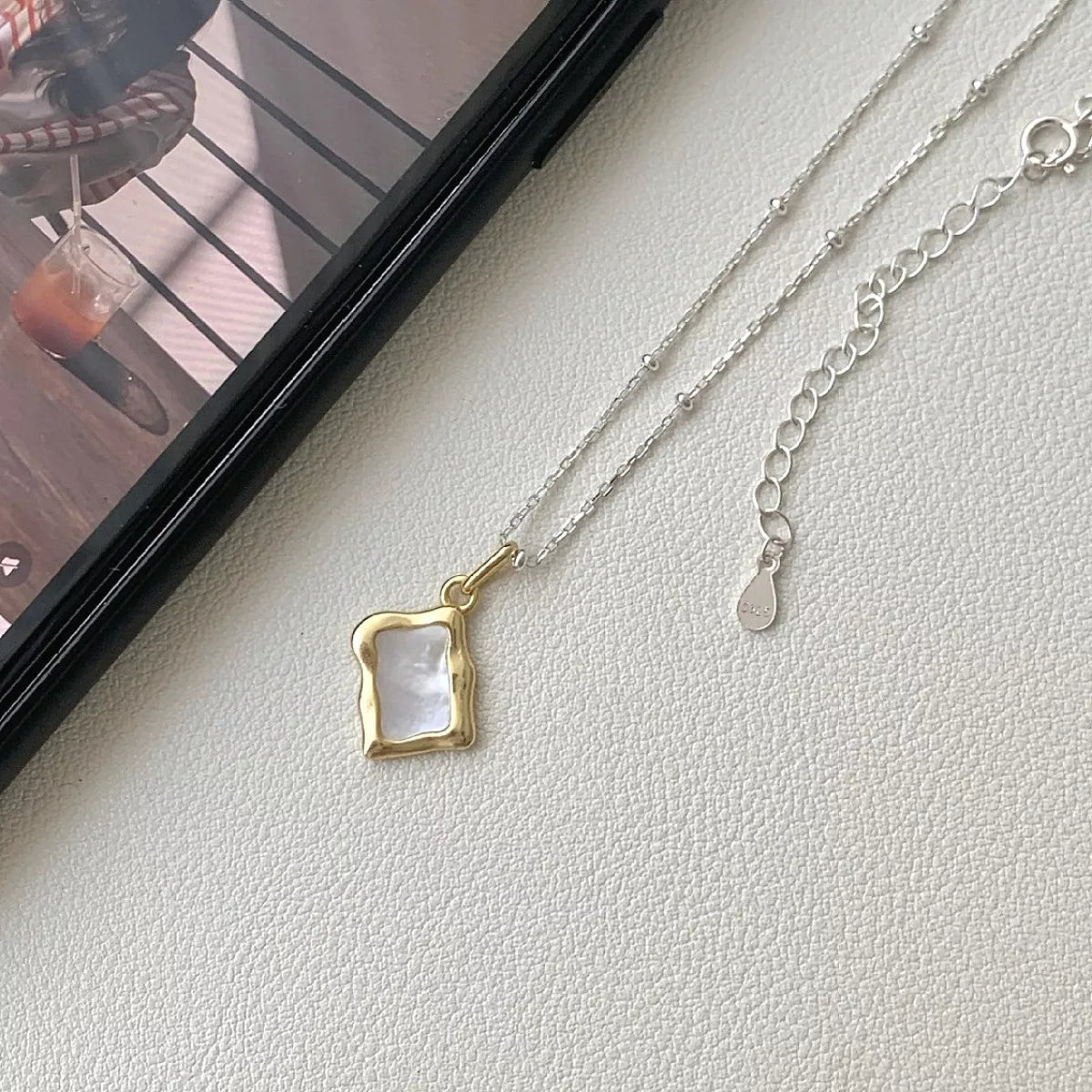 925 Sterling Silver Geometric Necklace