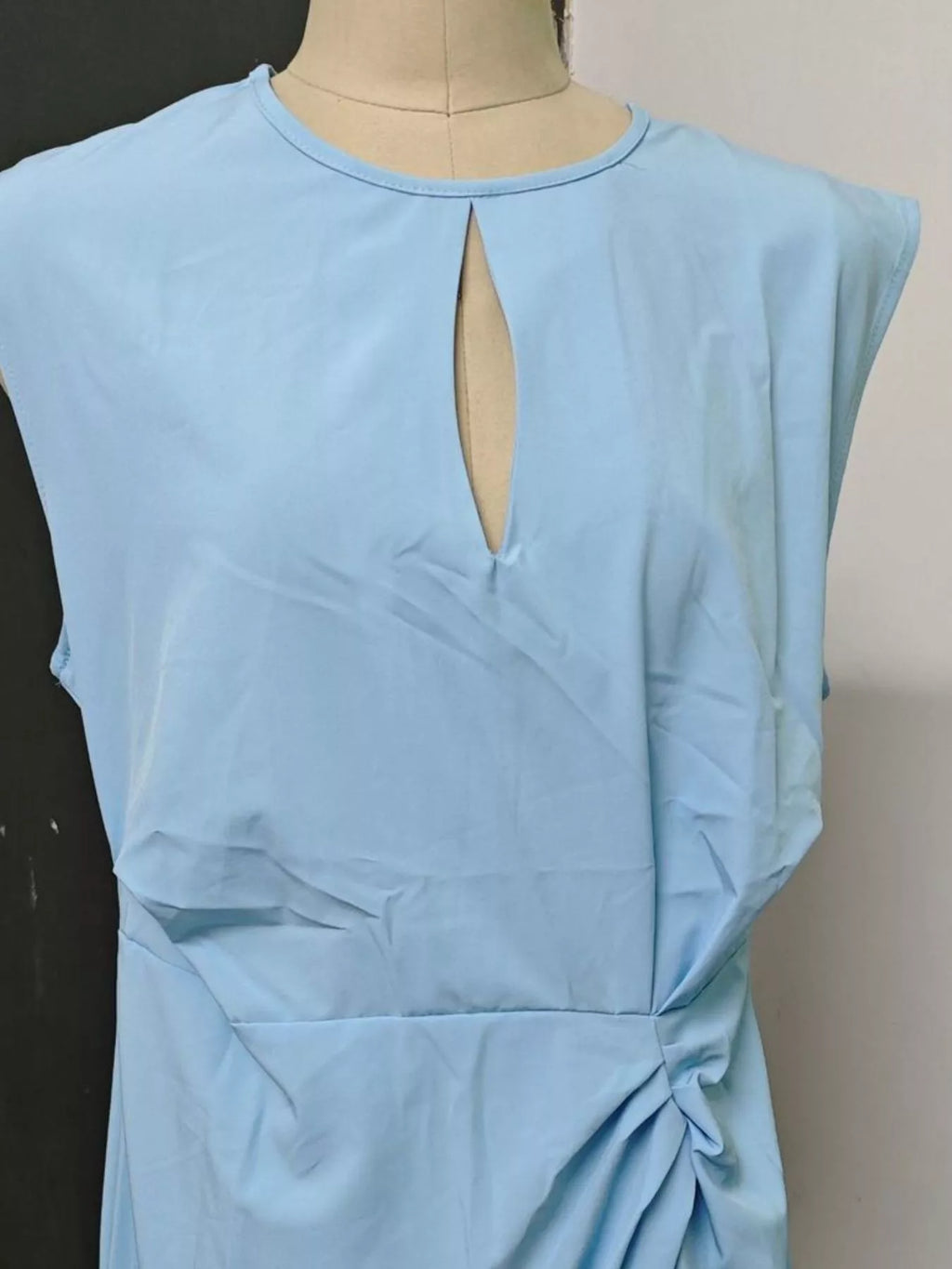 Ruched Waist Sleeveless Dress