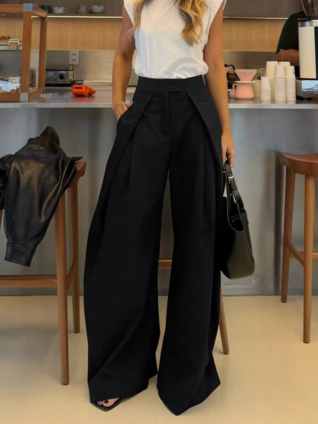 High-Waisted Wide-Leg Pants
