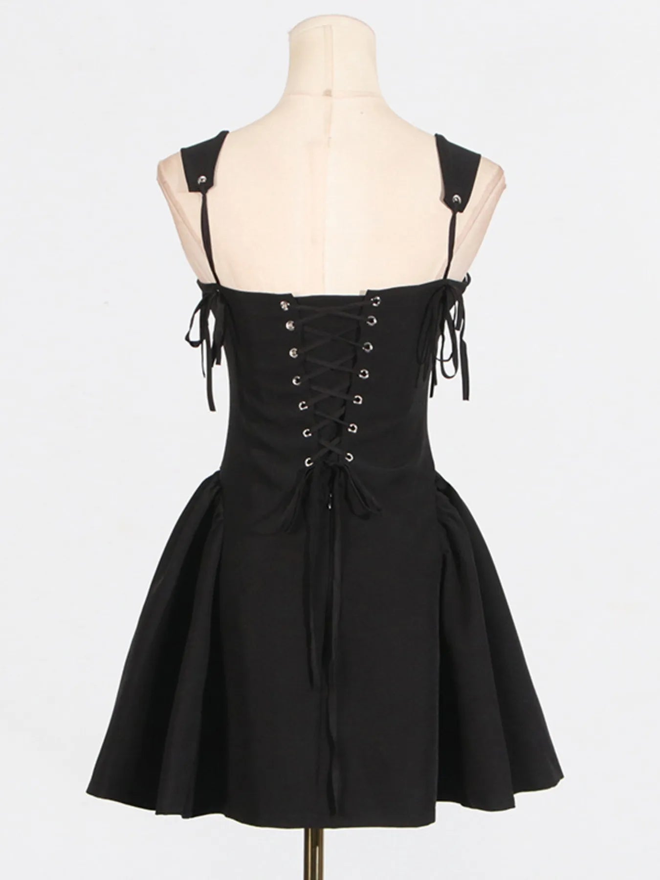 Lace Up Mini Cami Dress