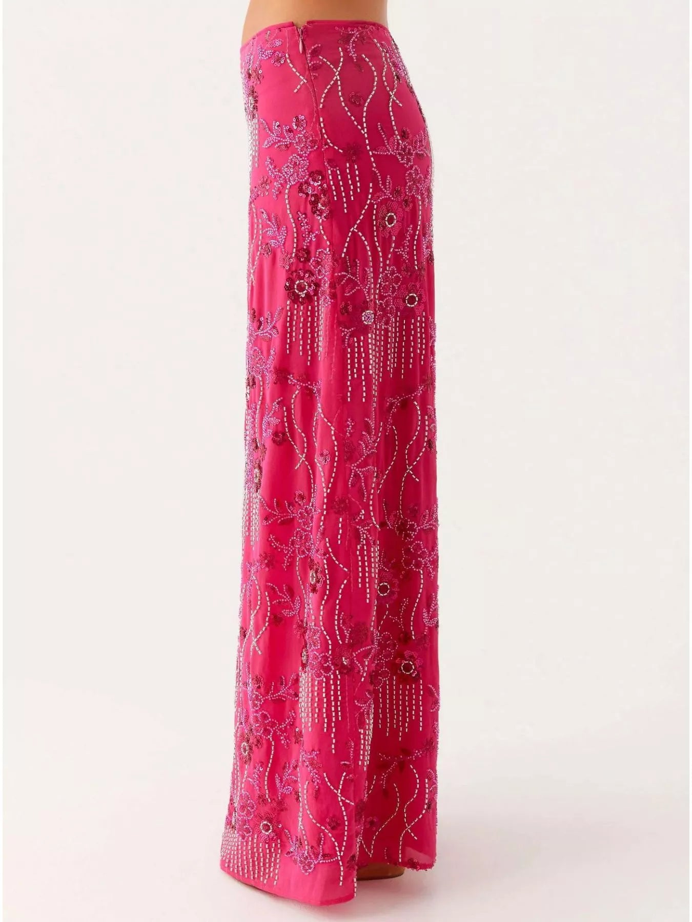 Sequin Embroidered Maxi Skirt