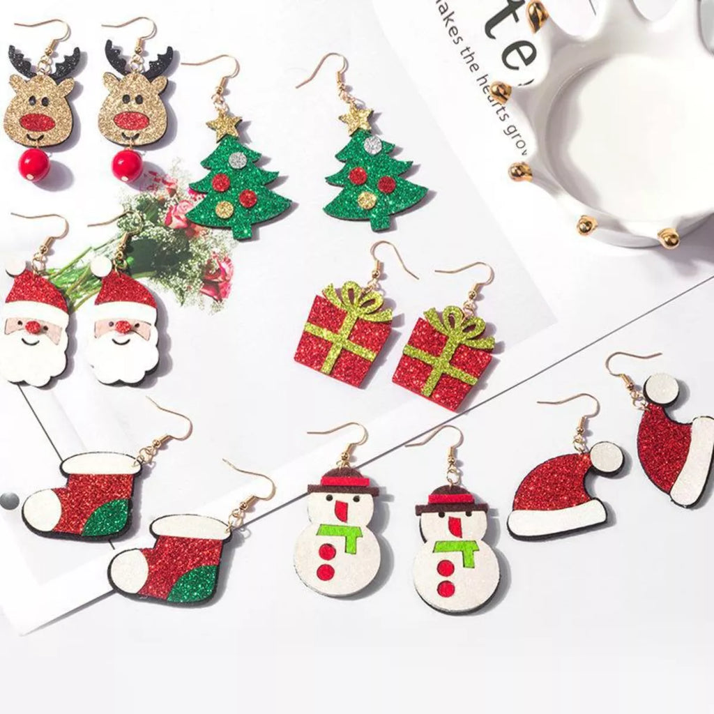 Christmas Holiday Themed Dangle Earrings