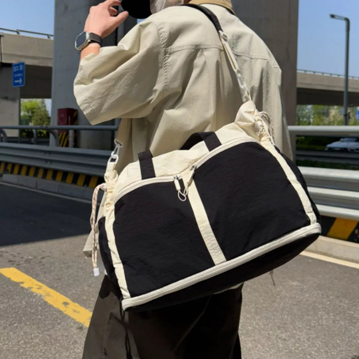 Color Block Travel Bag