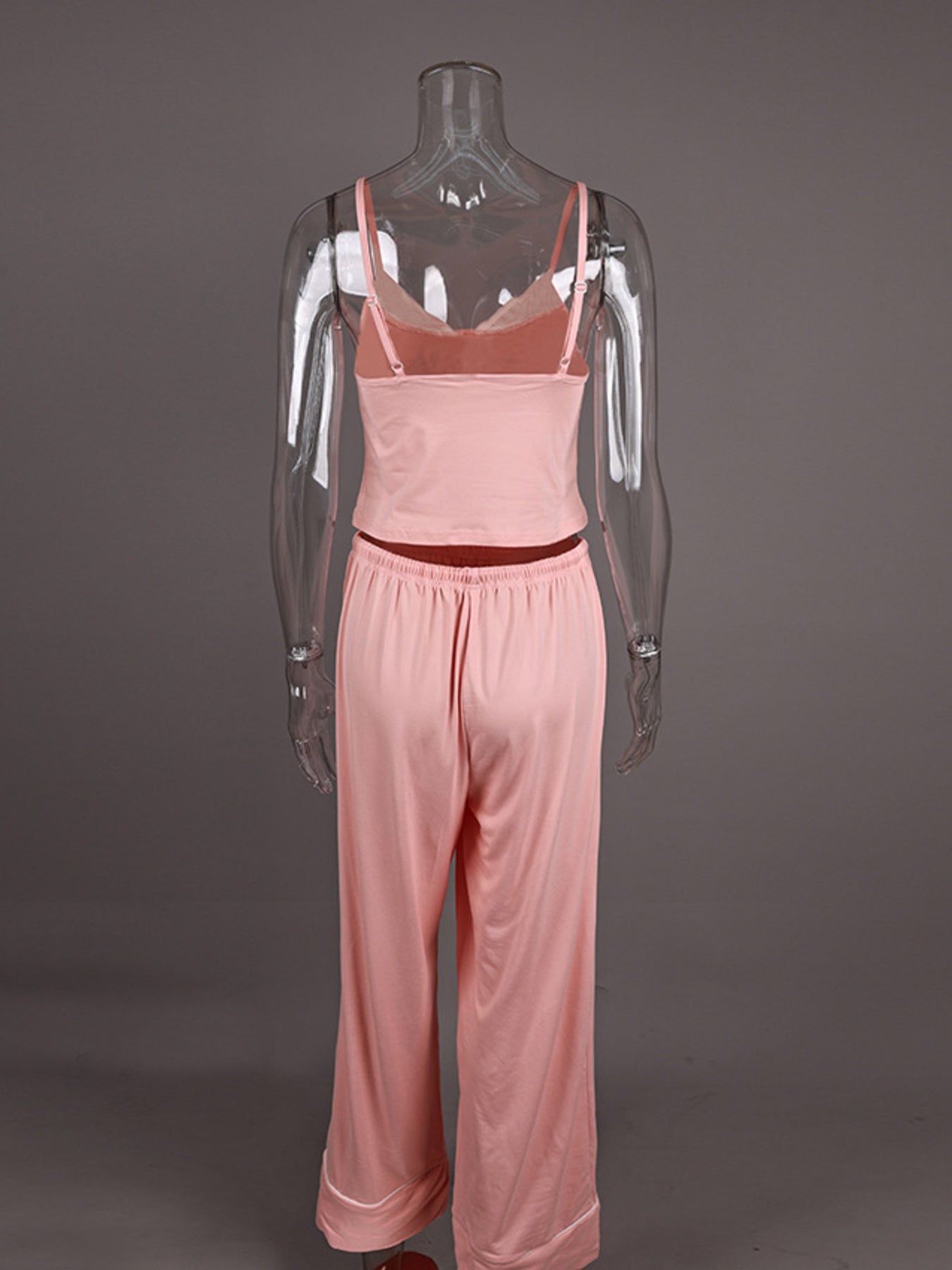 Lace Trim Cami & Pants Lounge Set