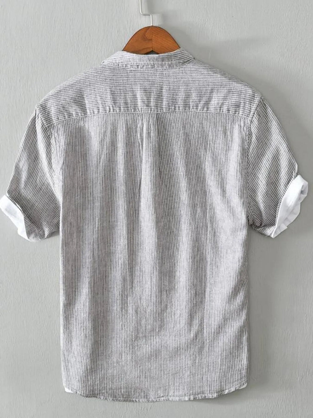 Men's Plus Size Casual Striped Short Sleeve Shirt