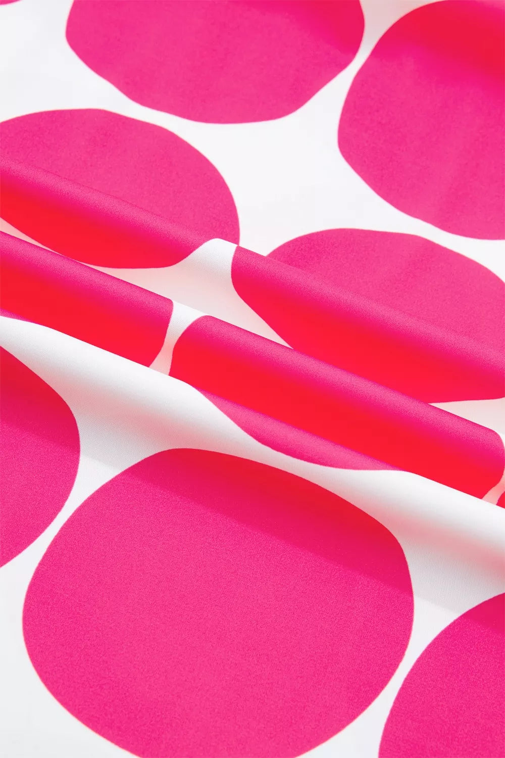 Polka Dot Print Frilled Round Neck Shift Tank Top