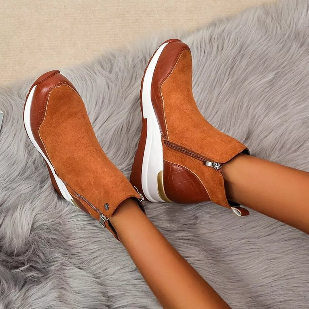 Side Zipper Ankle Boots