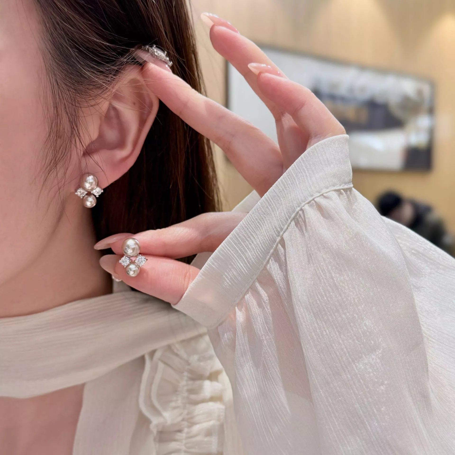 Pearl Stud Earrings