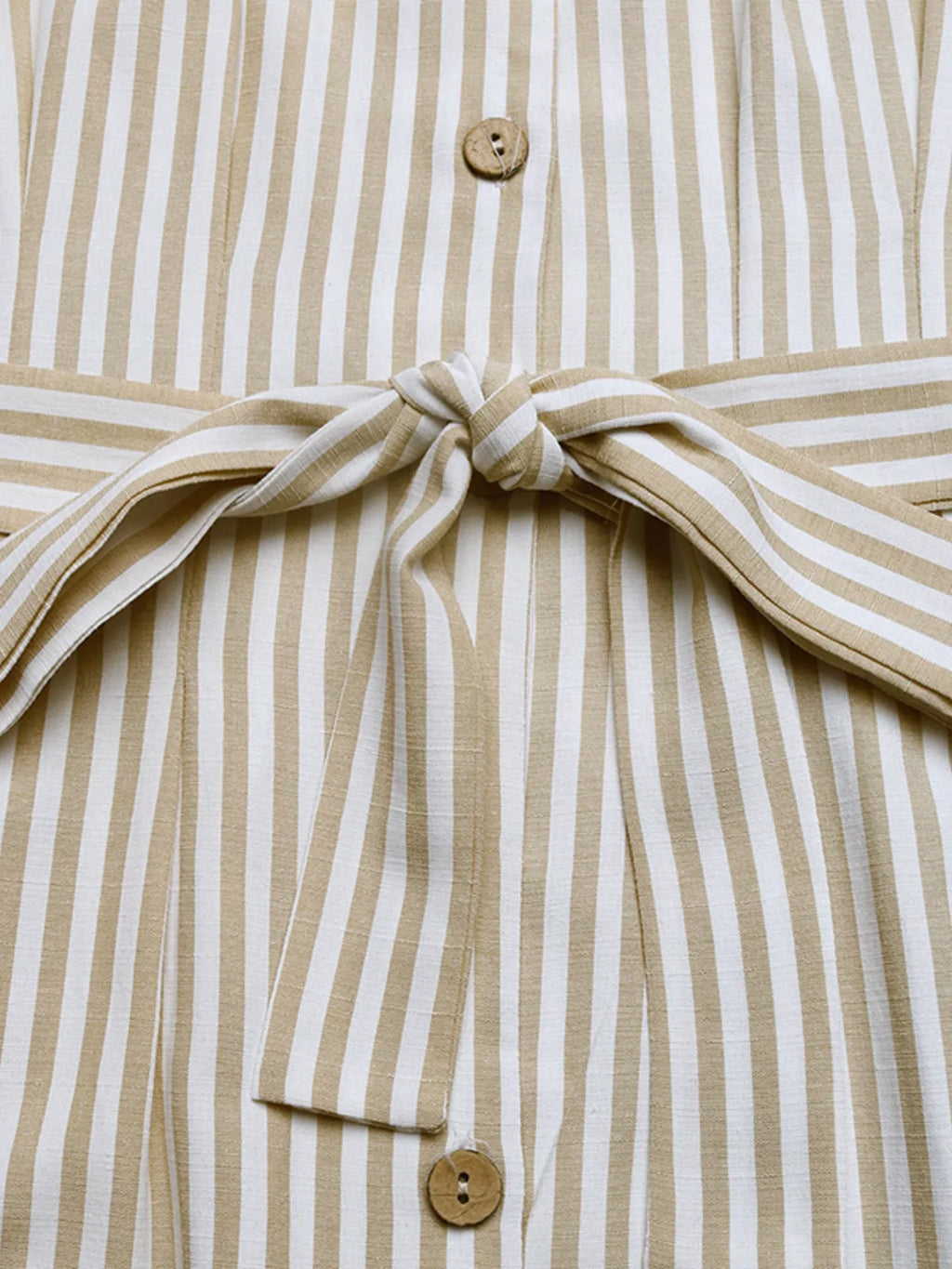 Striped Button-Front Wide Leg Jumpsuit