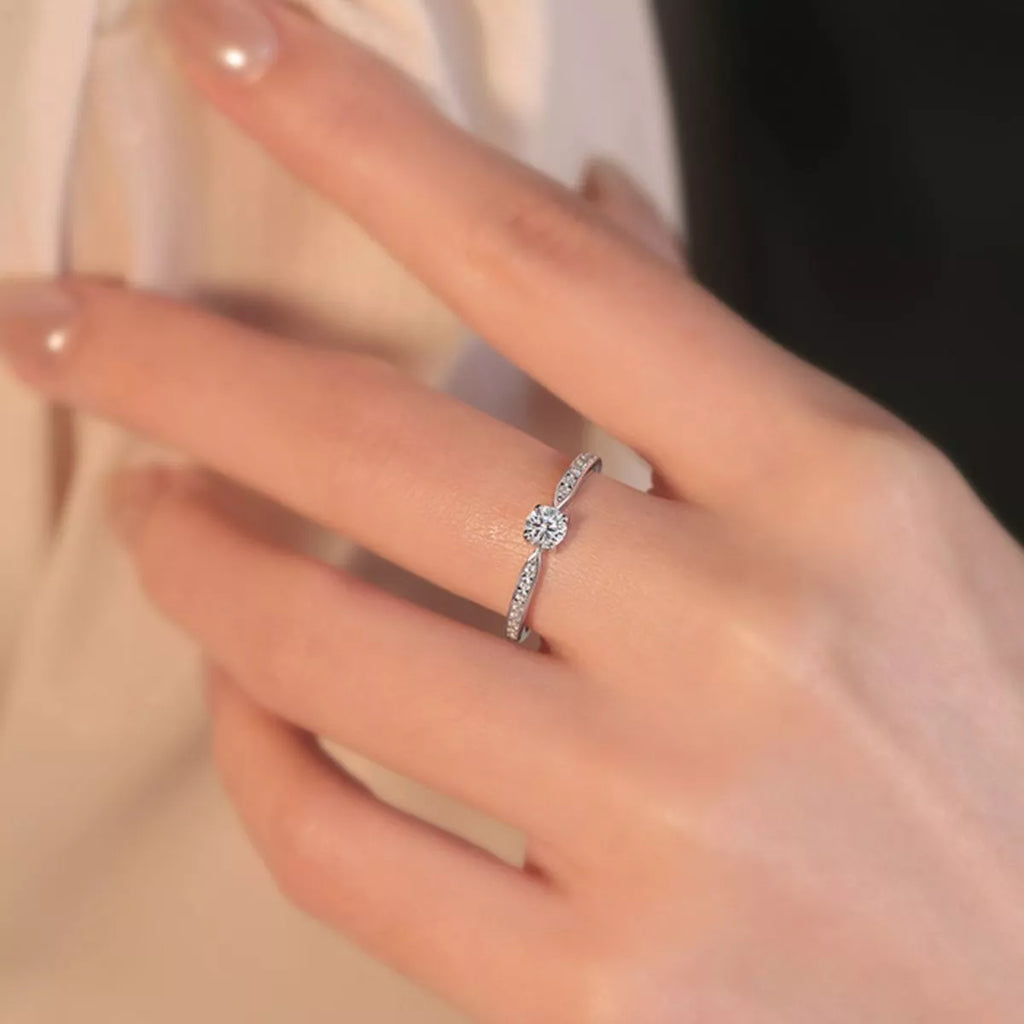 1 Carat 925 Sterling Silver Moissanite Ring