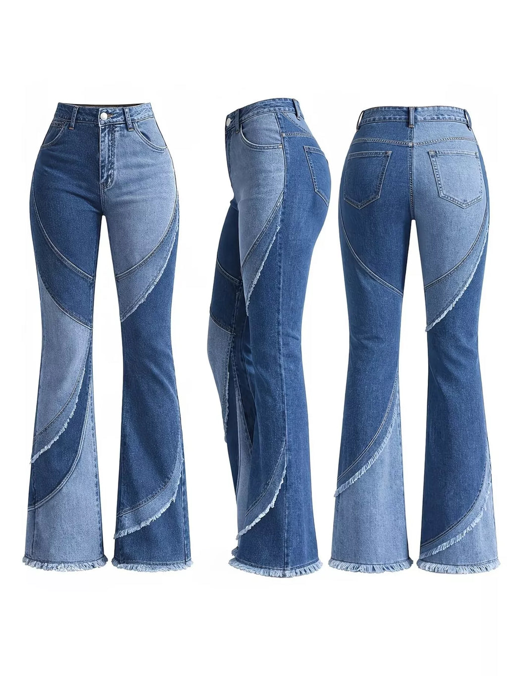 Frayed Hem Flare Jeans