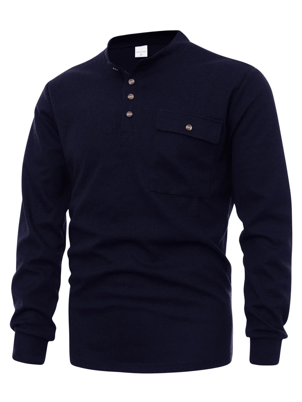 Men's Button Detail Long Sleeve T-Shirt