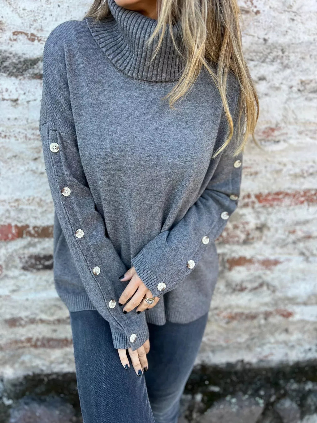 Full Size Turtleneck Long Sleeve Sweater Plus Size