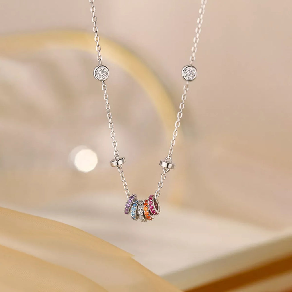 925 Sterling Silver Zircon Pendant Necklace