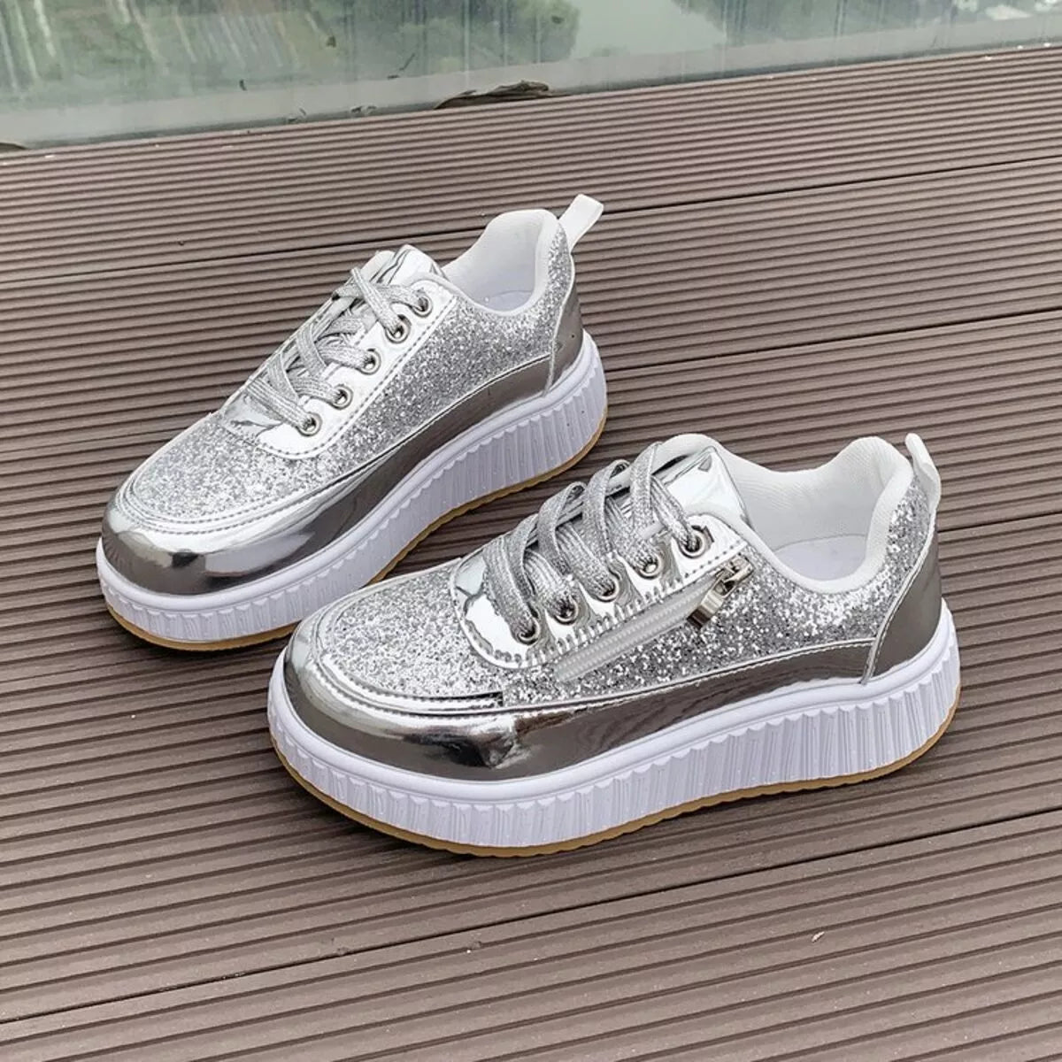 Lace Up Platform Sneakers