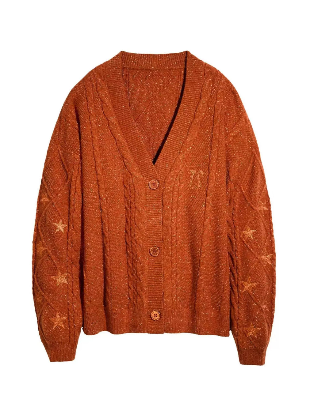 Cable Knit Button Up Cardigan