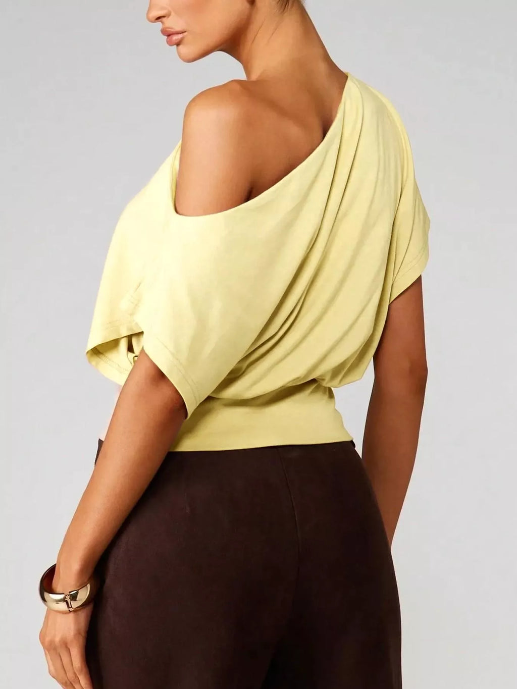One Shoulder Crop T-Shirt