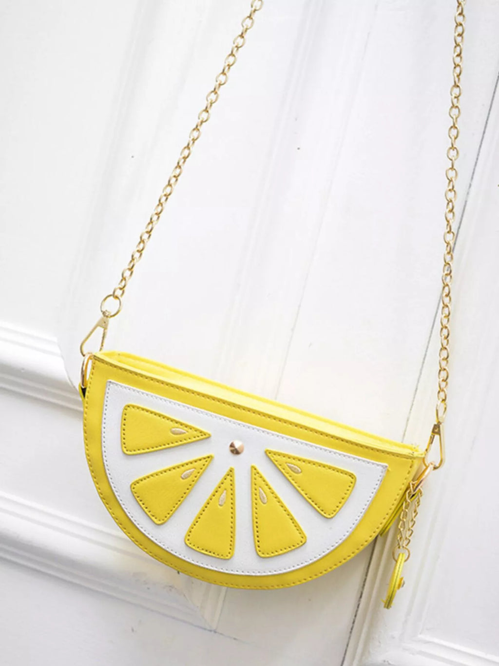 Fruit-Shaped Crossbody Bag with Chain Strap