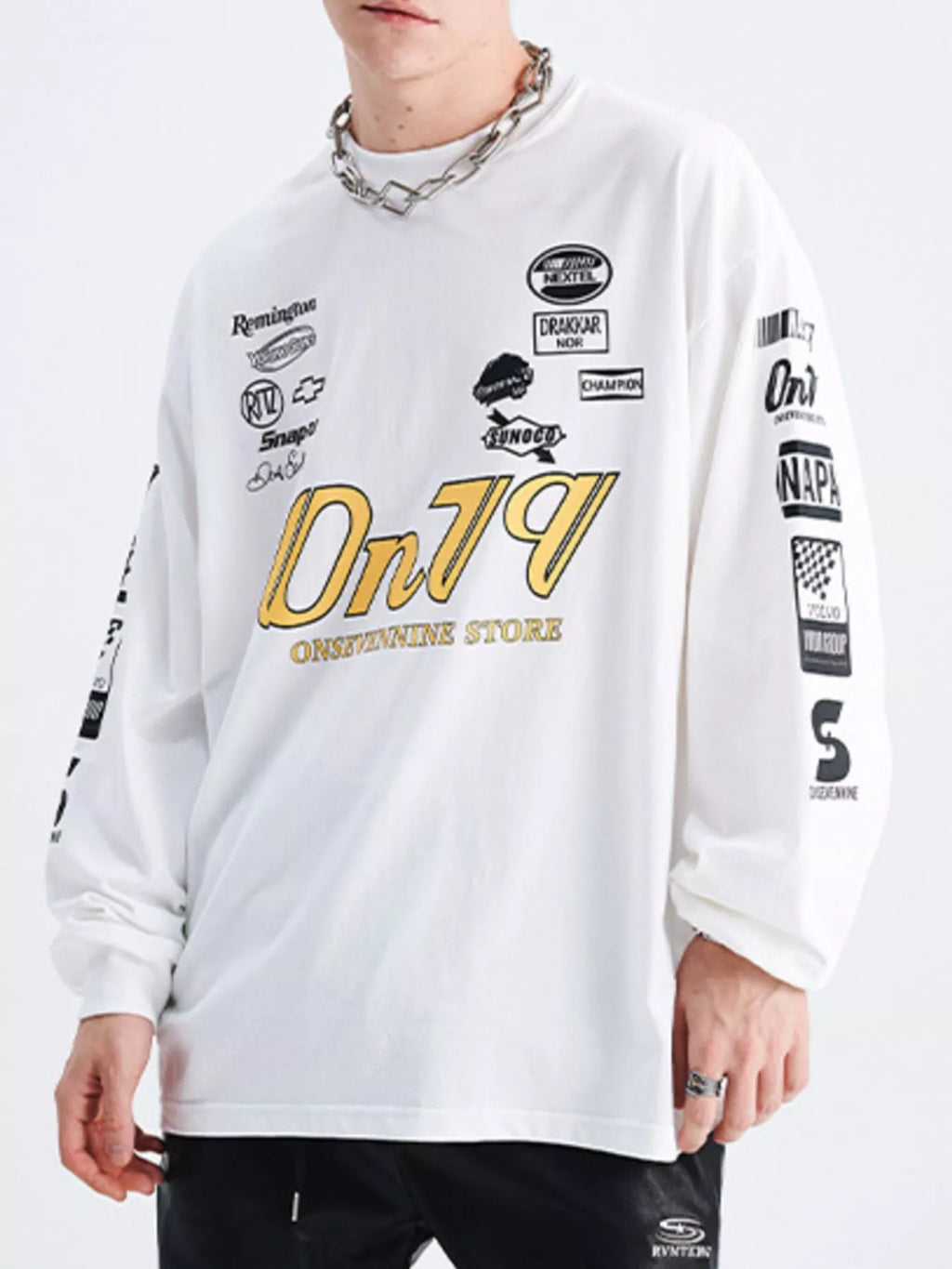 Men's Graphic Round Neck Long Sleeve T-Shirt
