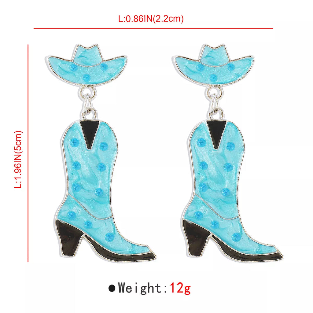Cowboy Boot Dangle Earrings