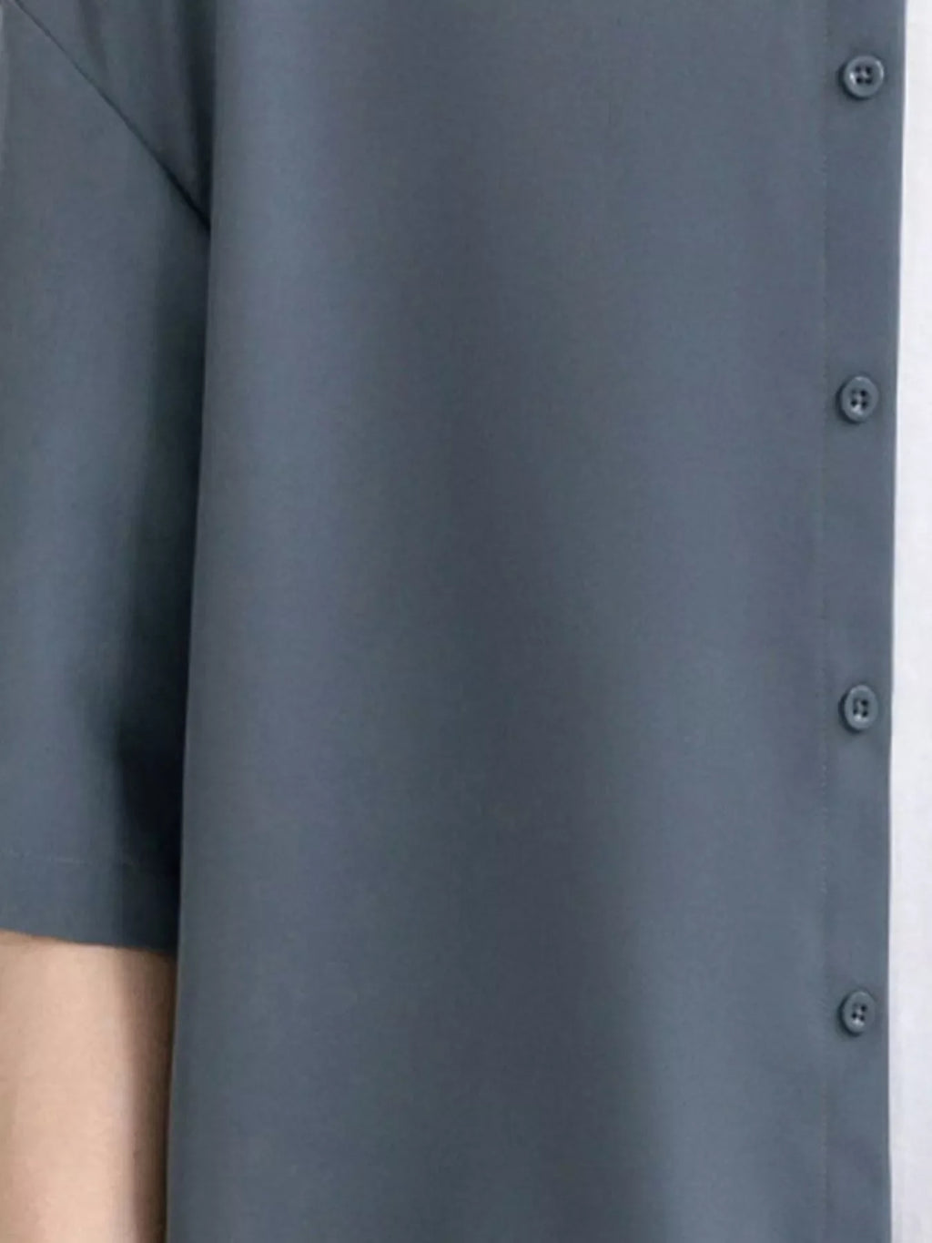 Men's Plus Size Solid Color Casual Short Sleeve Shirt