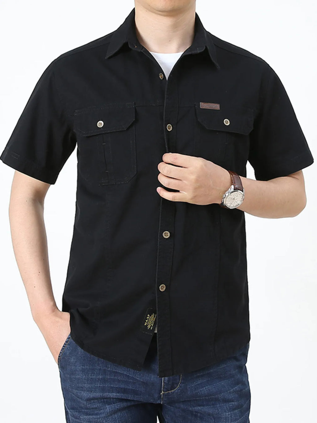 Men's Plus Size Casual Short Sleeve Shirt