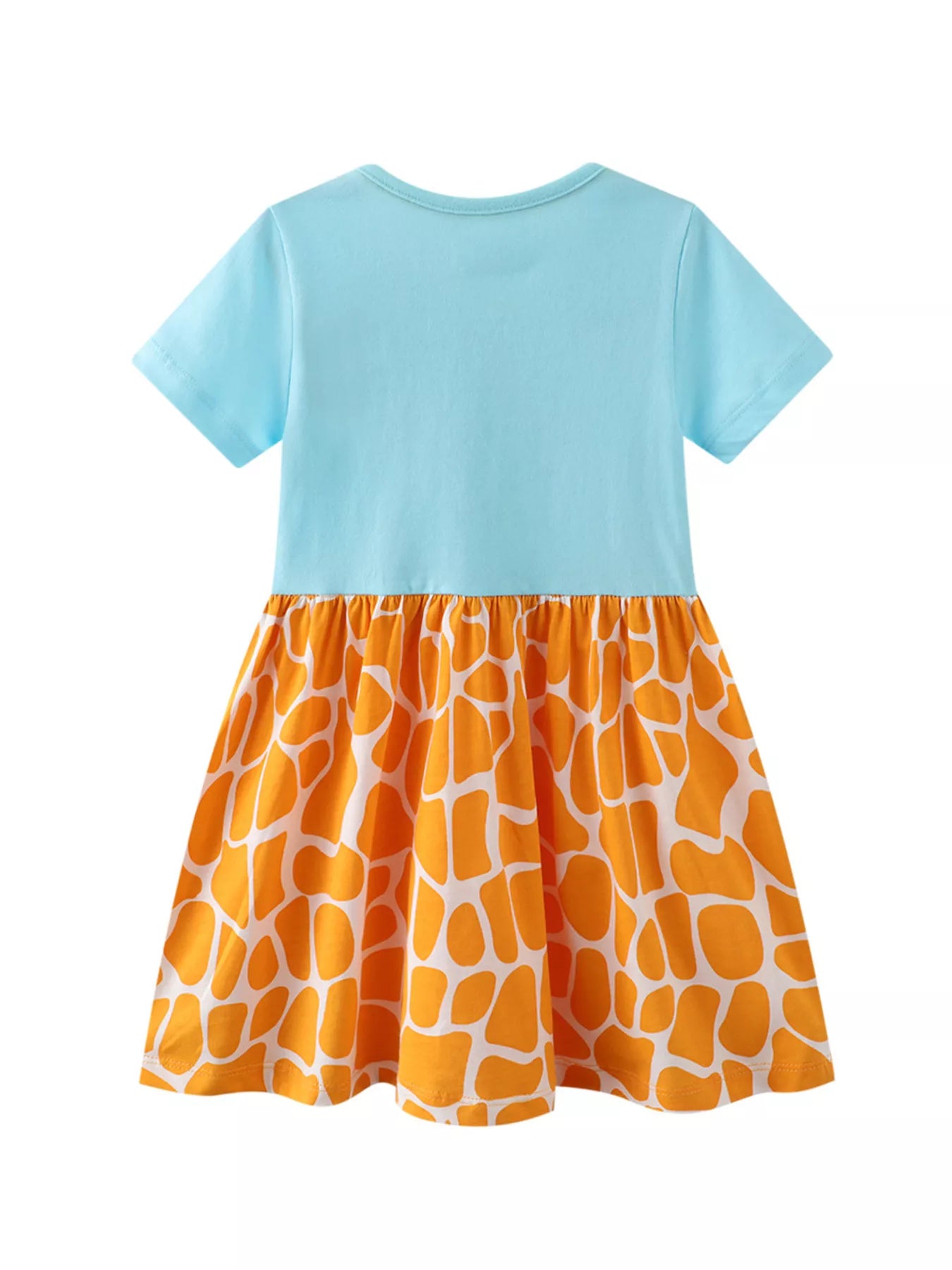 Children's Giraffe Print Casual Dress