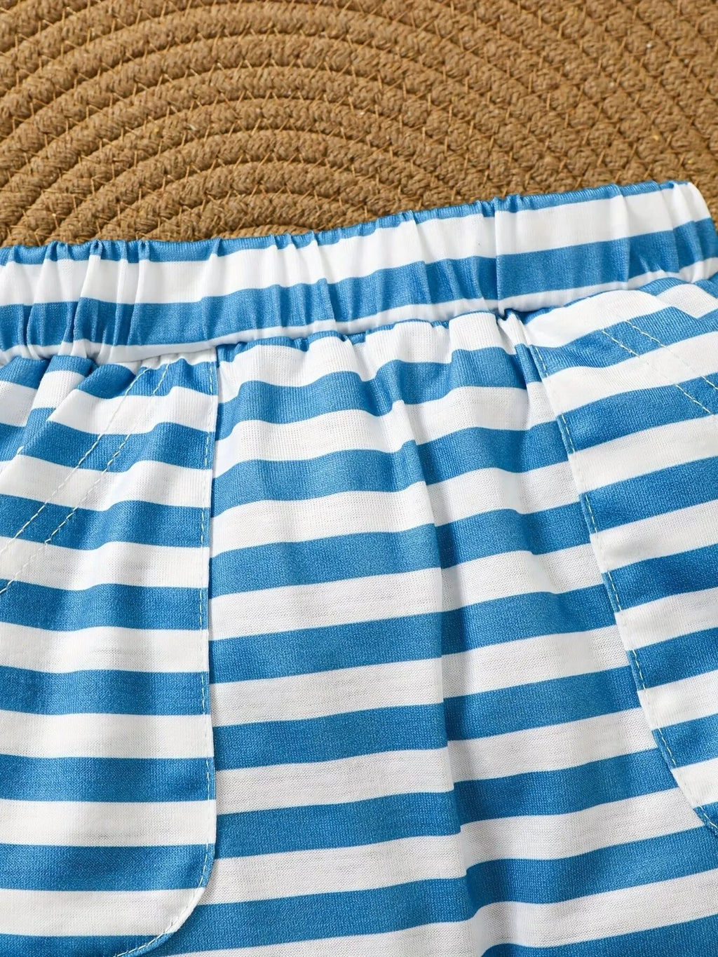 Children's Dinosaur Print Tee & Striped Shorts Set