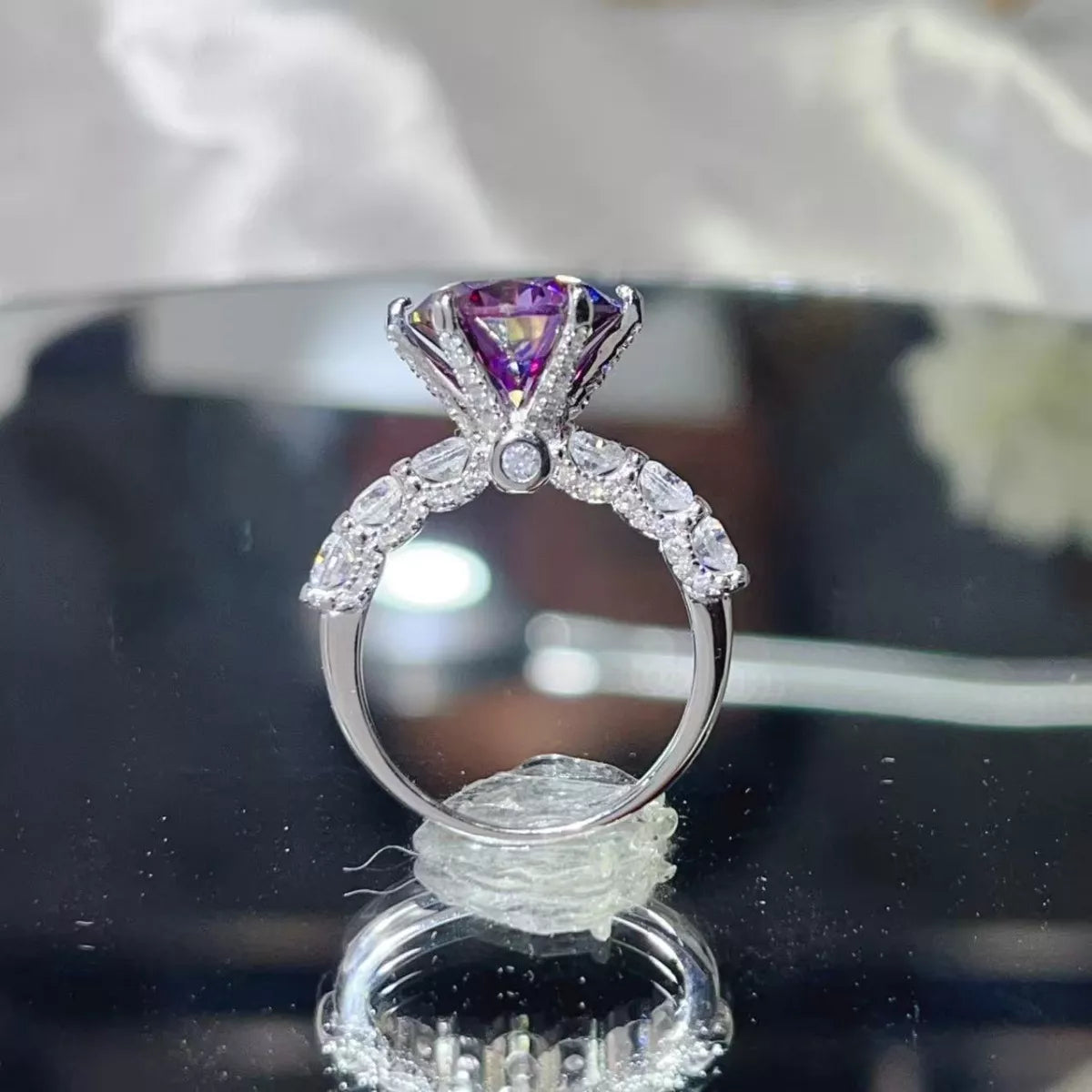 5 Carat Moissanite 6-Prong 925 Sterling Silver Ring