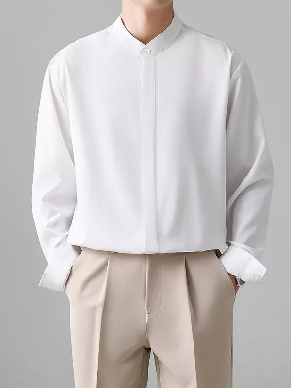 Men's Full Size Button Down Long Sleeve Shirt Plus Size