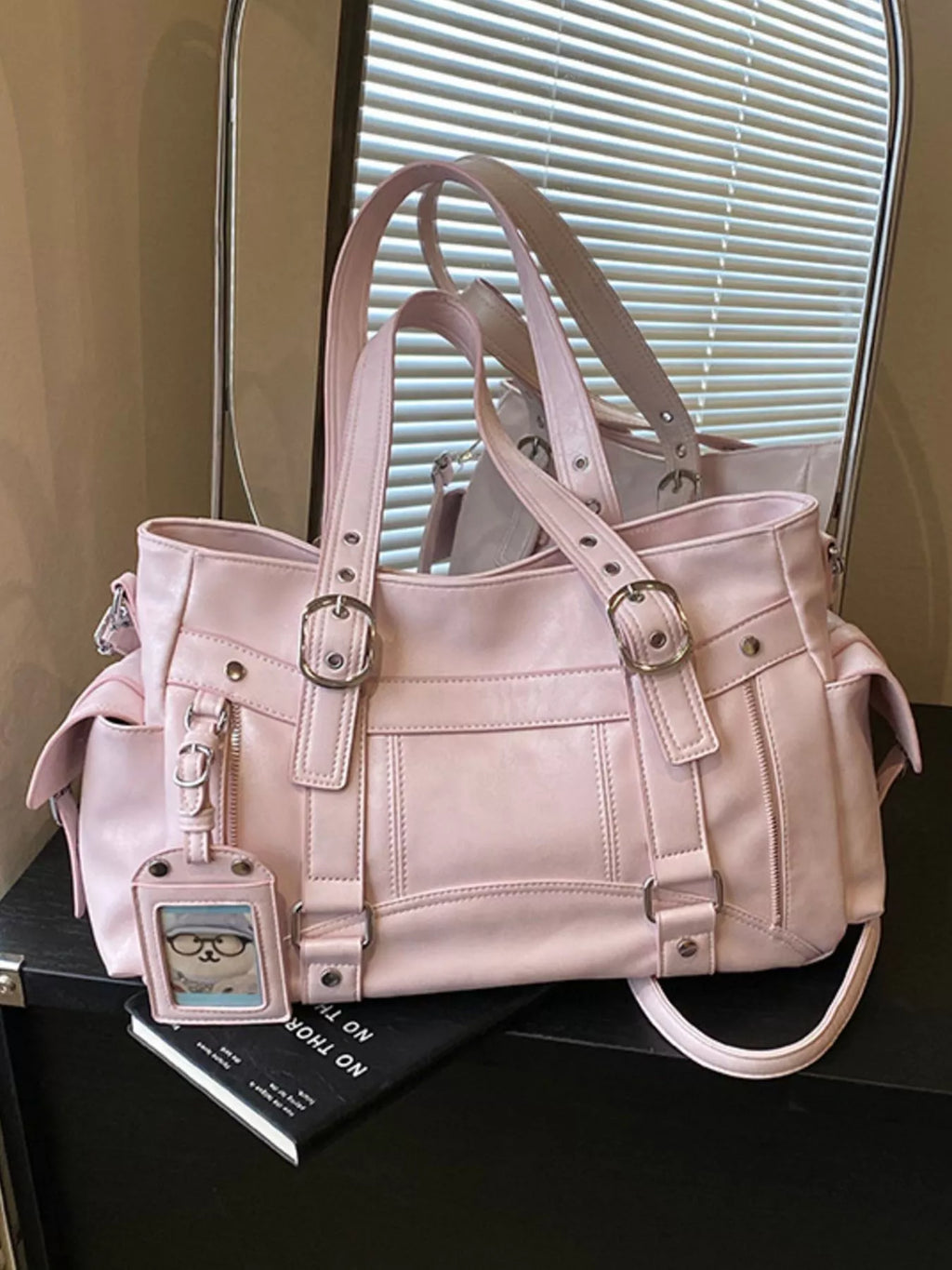 Buckle Decor Shoulder Bag