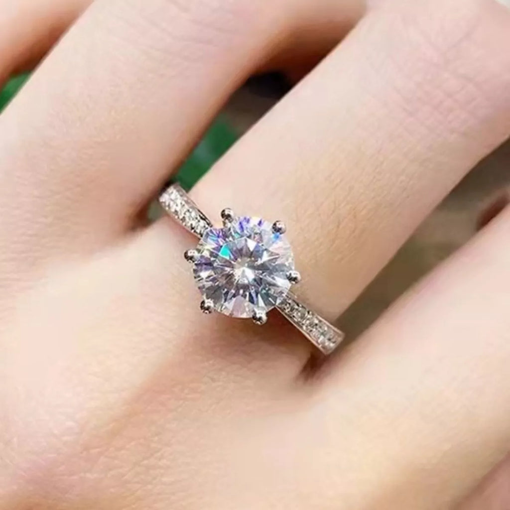 3 Carat Moissanite 925 Sterling Silver Ring