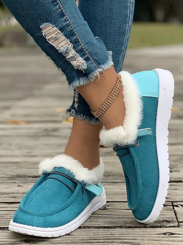 Cozy Plush-Lined Flats Slip-Ons