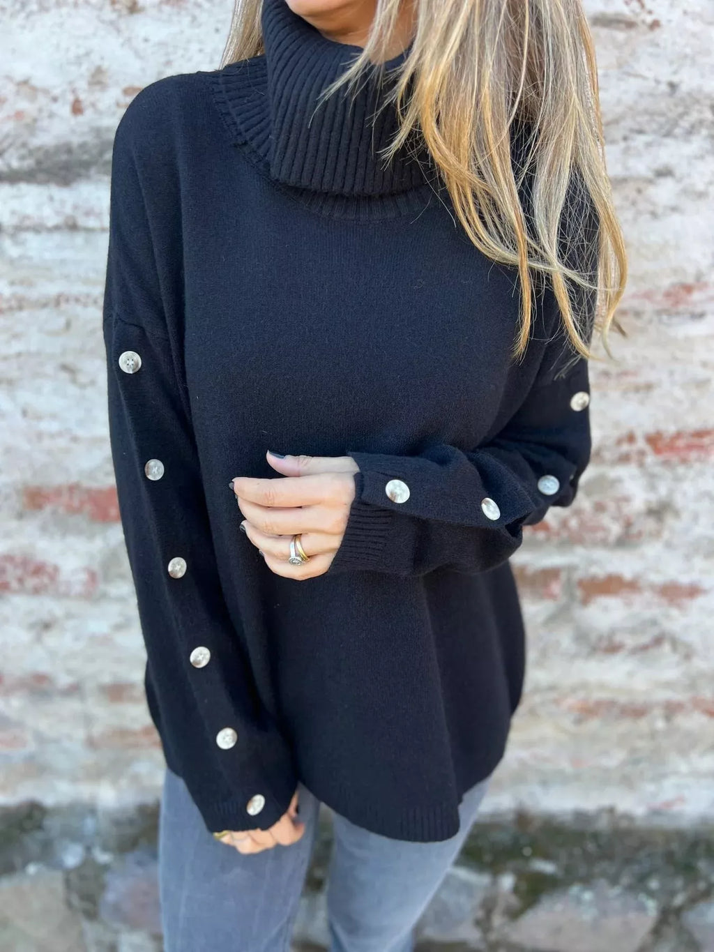 Full Size Turtleneck Long Sleeve Sweater Plus Size