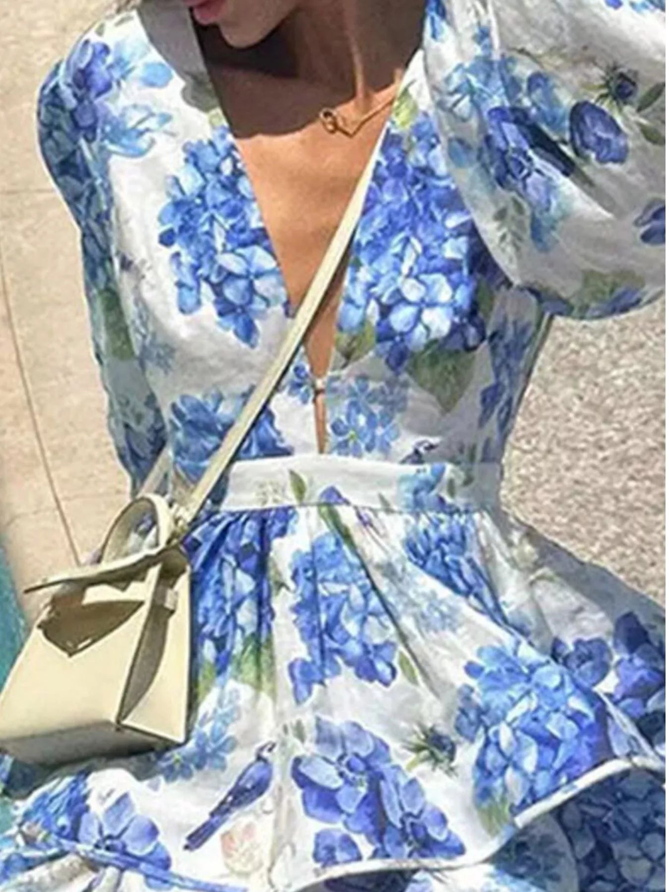 Floral Print Ruffle Layered Mini Dress