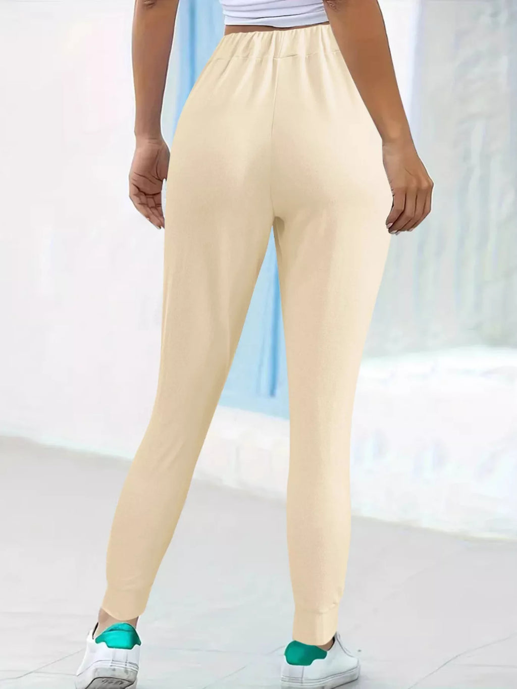 Comfortable Elastic Waist Casual Pants