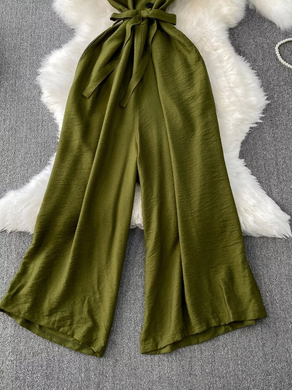 Sleeveless Wide Leg Jumpsuit