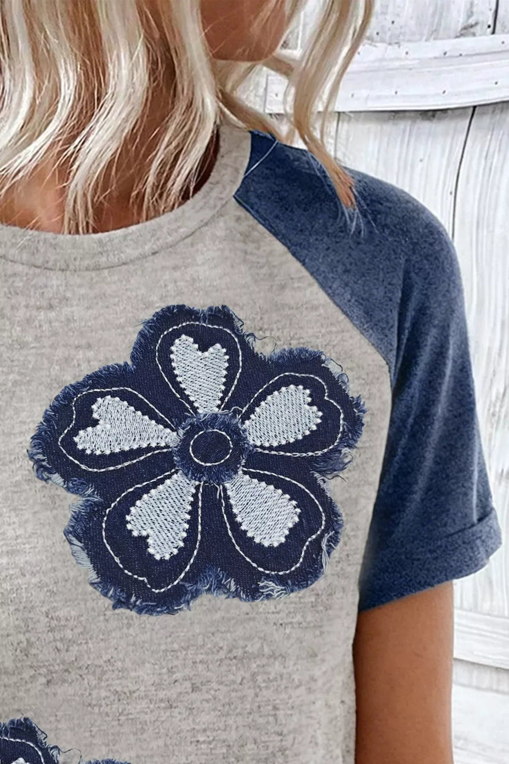 Floral Raglan Sleeve T-Shirt