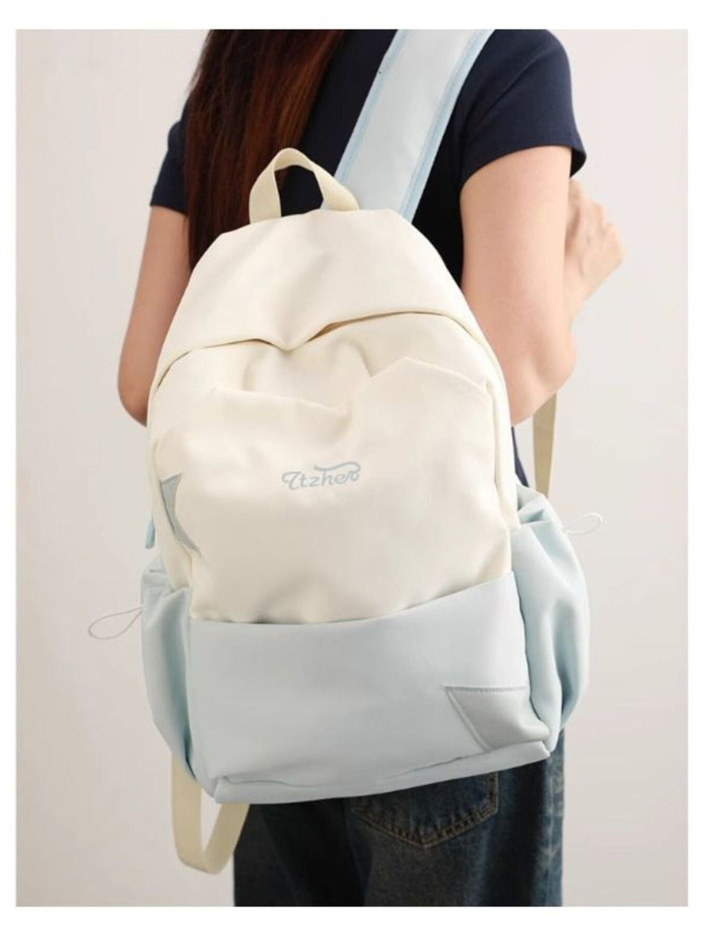Two-Tone Lightweight Backpack Bag