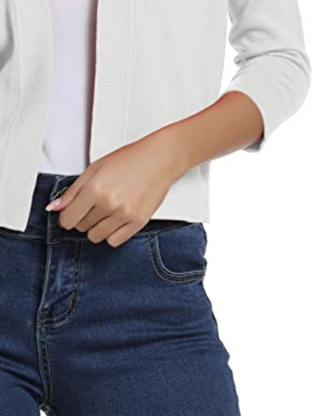 Viscose Blend Open Front Cardigan