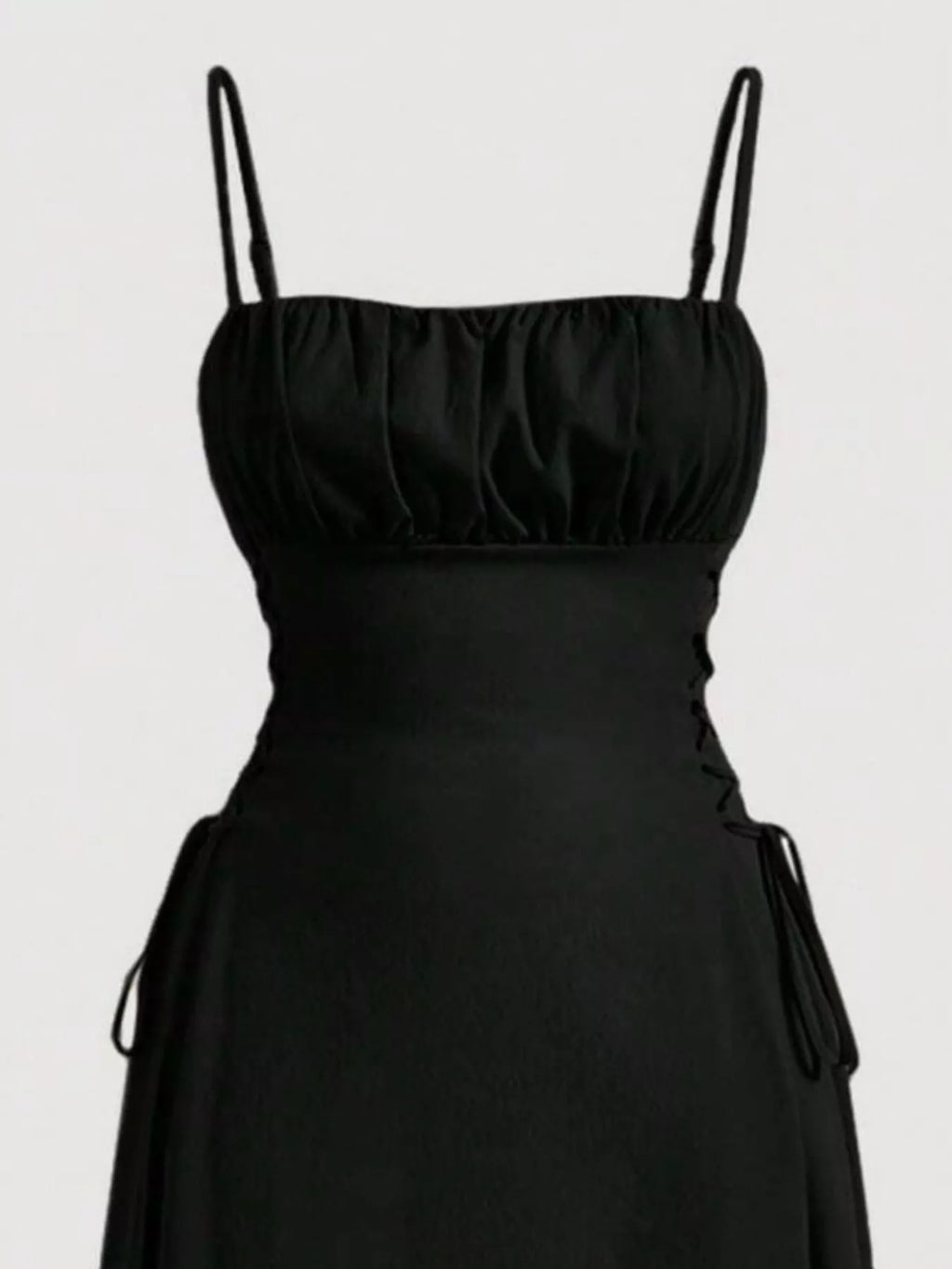 Lace-Up Side A-Line Cami Dress