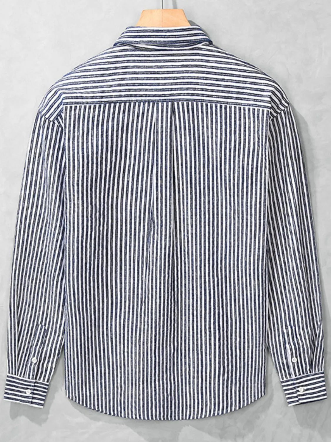 Men's Plus Size Striped Long Sleeve Shirt
