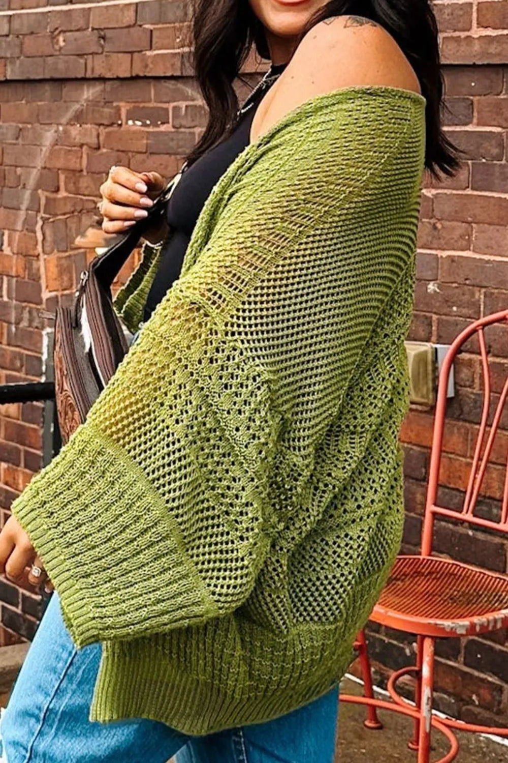 Chunky Knit Open Front Cardigan
