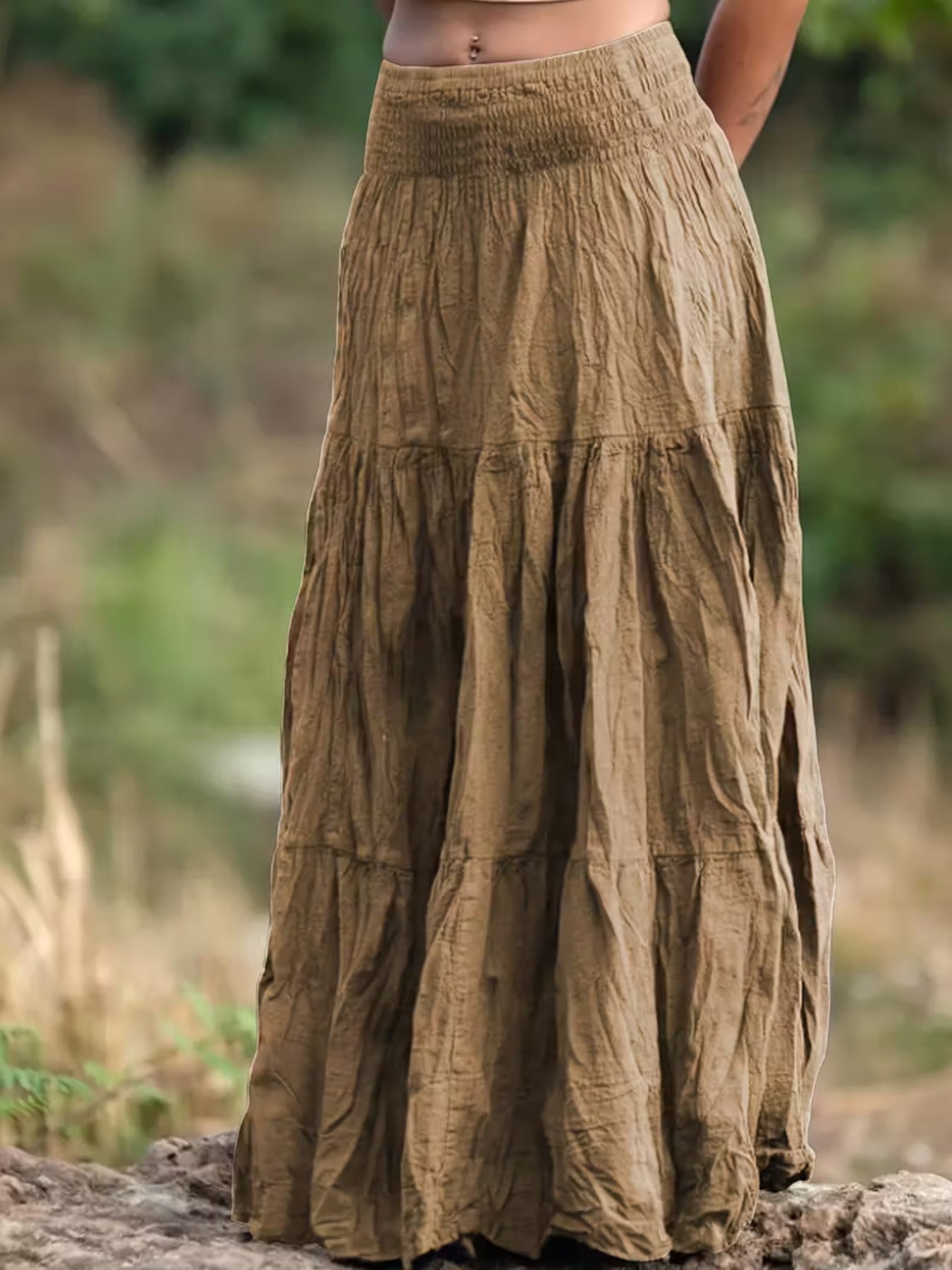 Tiered Maxi Skirt