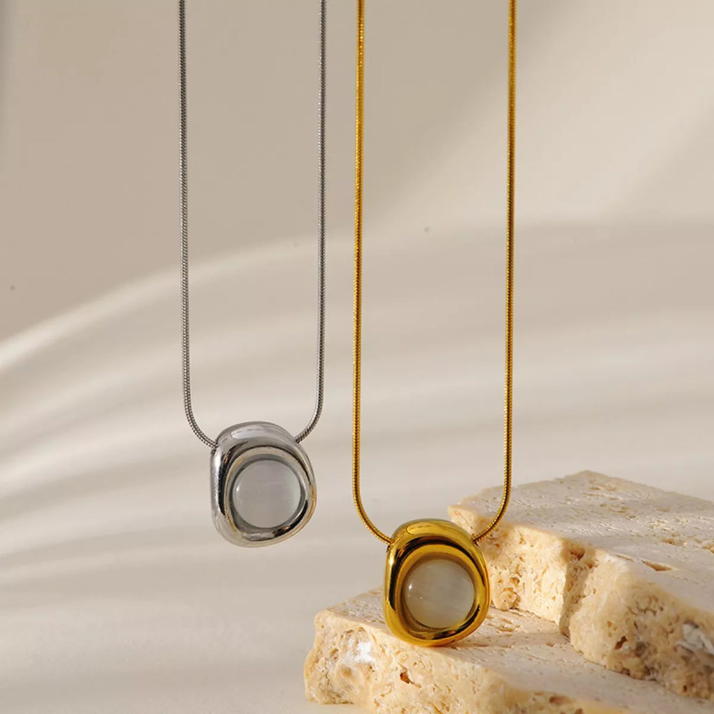 Natural Stone Pendant Necklace