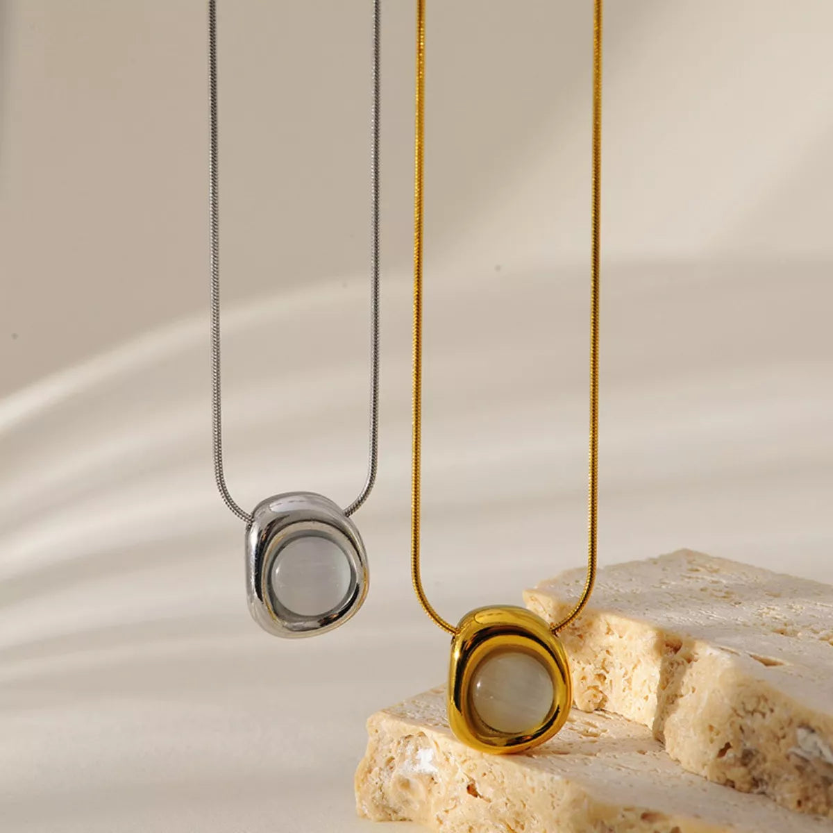 Natural Stone Pendant Necklace