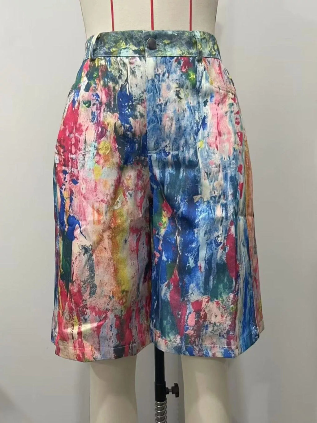 Artistic Splash Print Shorts
