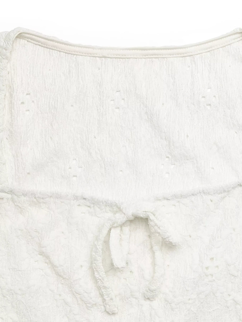Lace Square Neck Crop T-Shirt