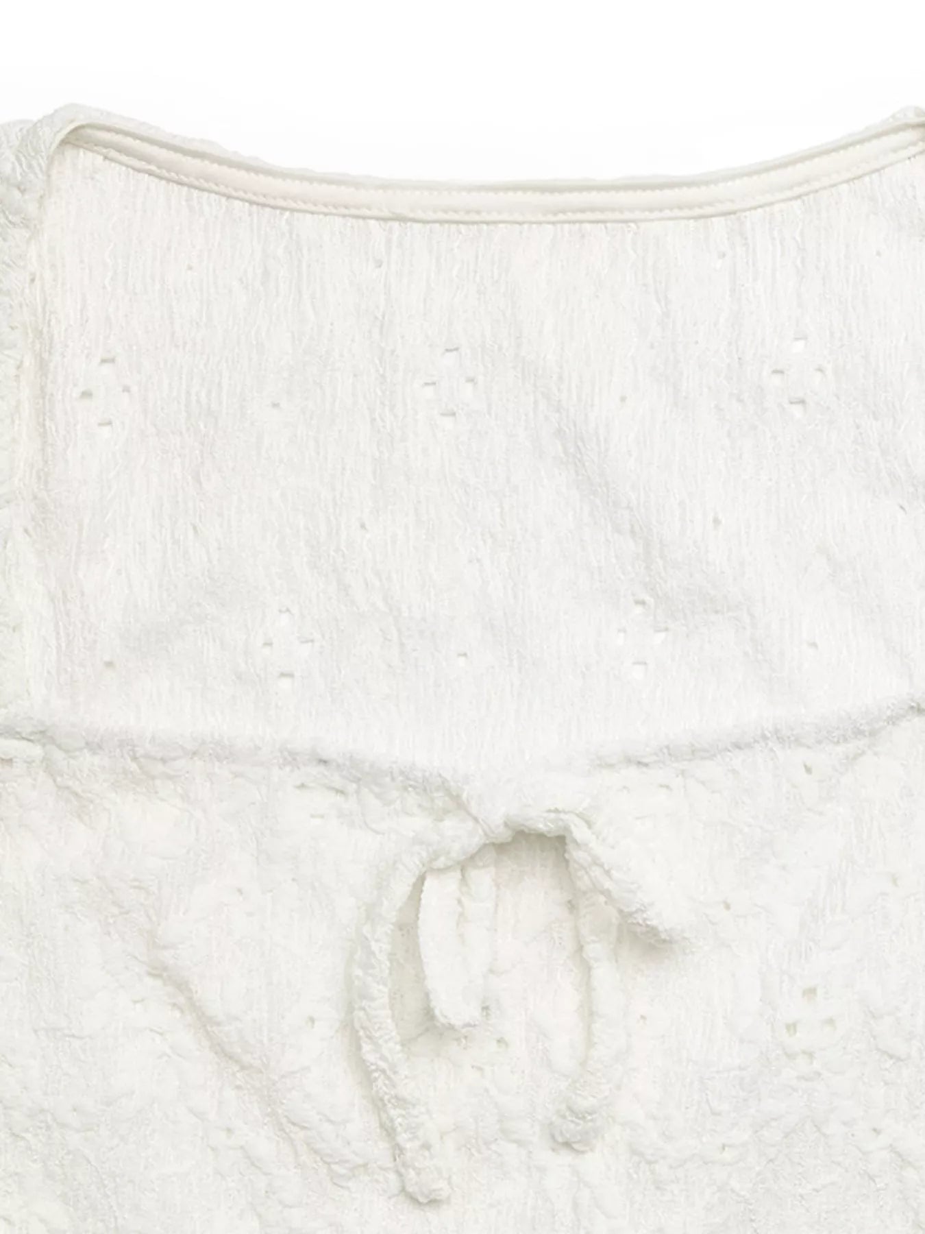 Lace Square Neck Crop T-Shirt